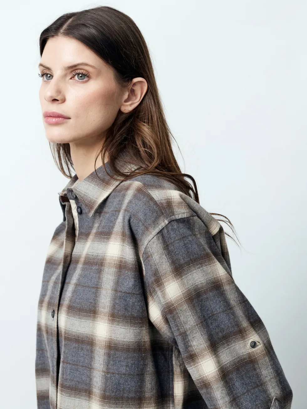 MILA - Langarm Damenbluse,gewebt